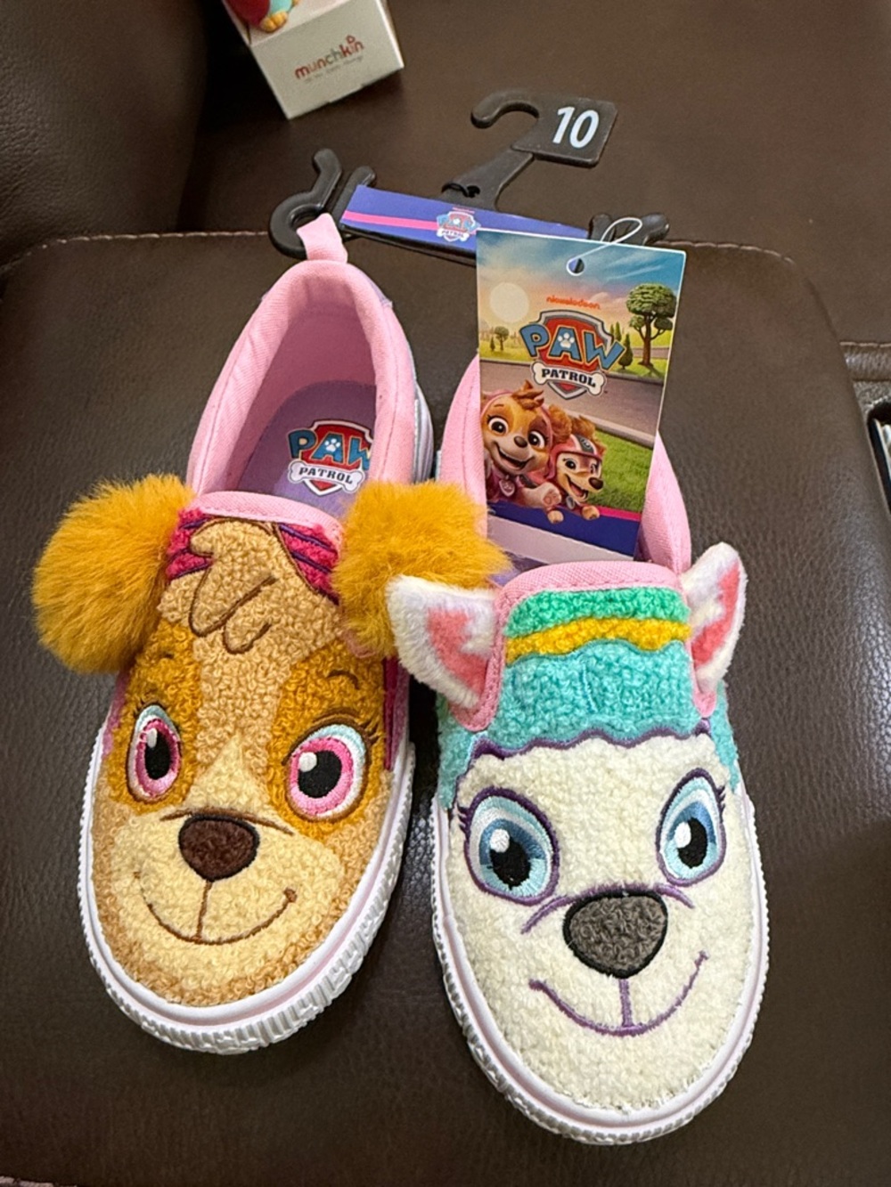 Paw Patrol Plush Character Slip-On Shoes - Pink, Yellow, Teal, White